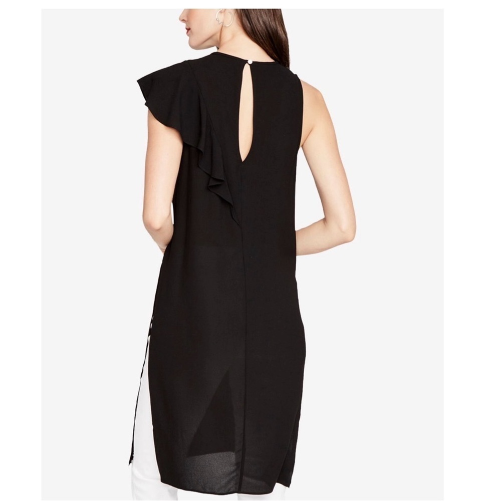 New Rachel Roy Black Ruffled Petal Sleeve Sheath Dress in Size XL - Picture 2 of 11